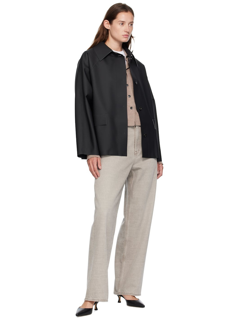 KASSL Editions Black Original Inside Out Hip Rubber Jacket outlook