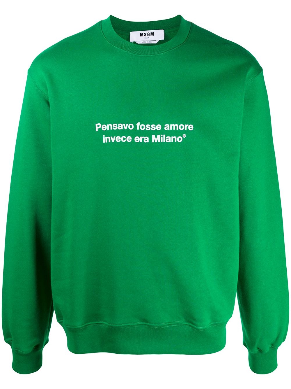 slogan print sweatshirt - 1