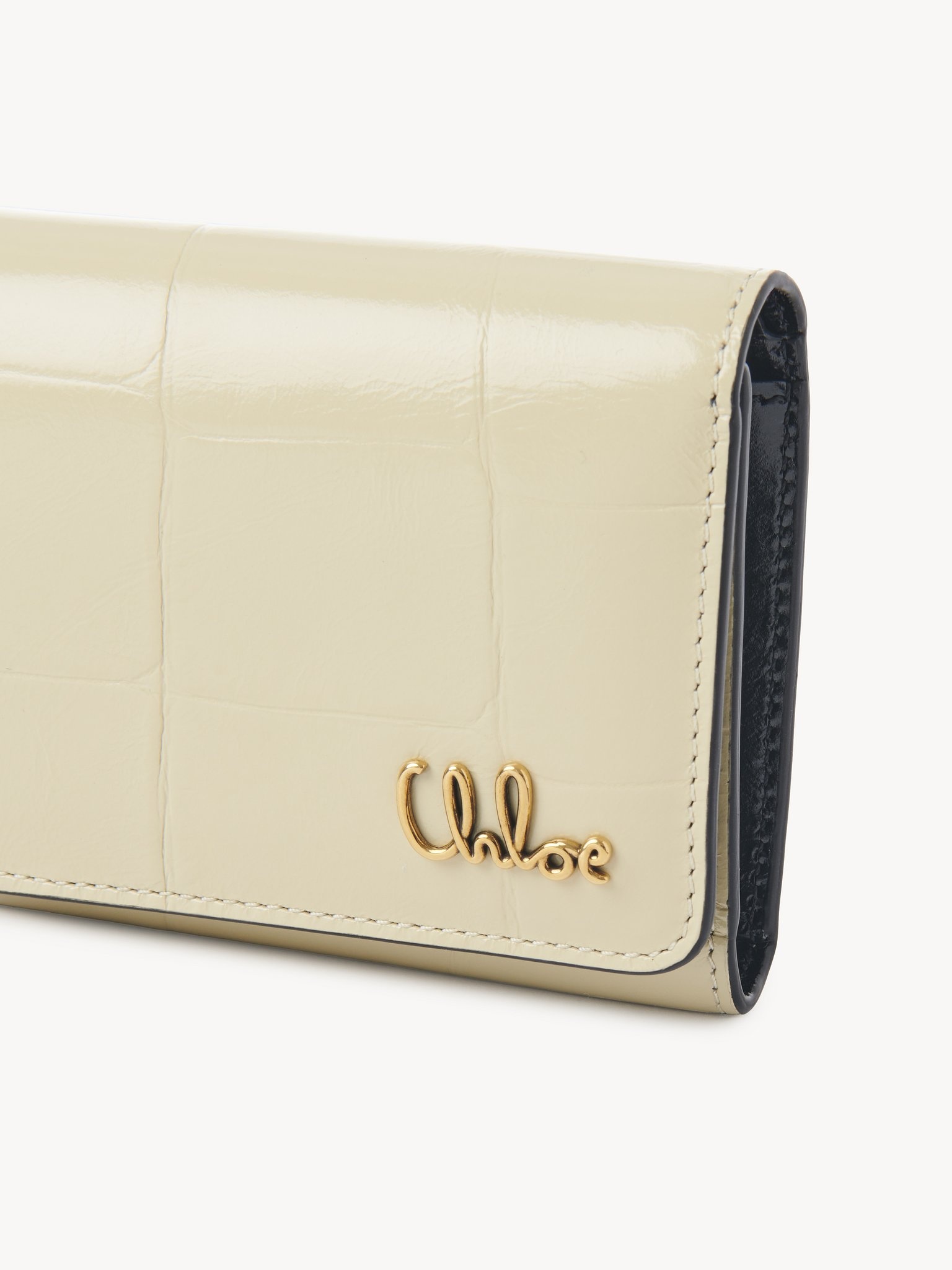 SMALL CHLOÉ ICONIC TRI-FOLD IN CROCO-EFFECT LEATHER - 5