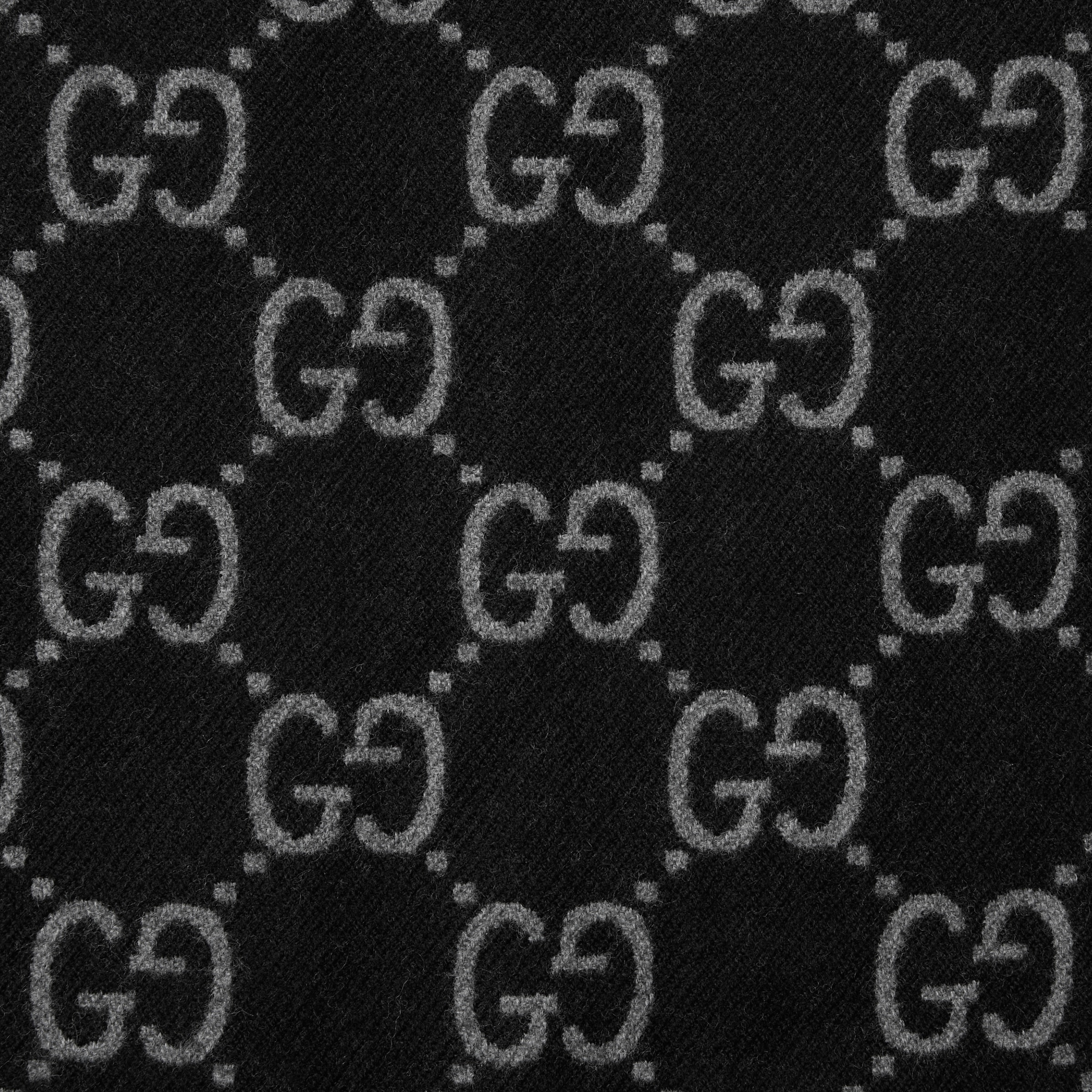 GG wool jacquard cape - 3