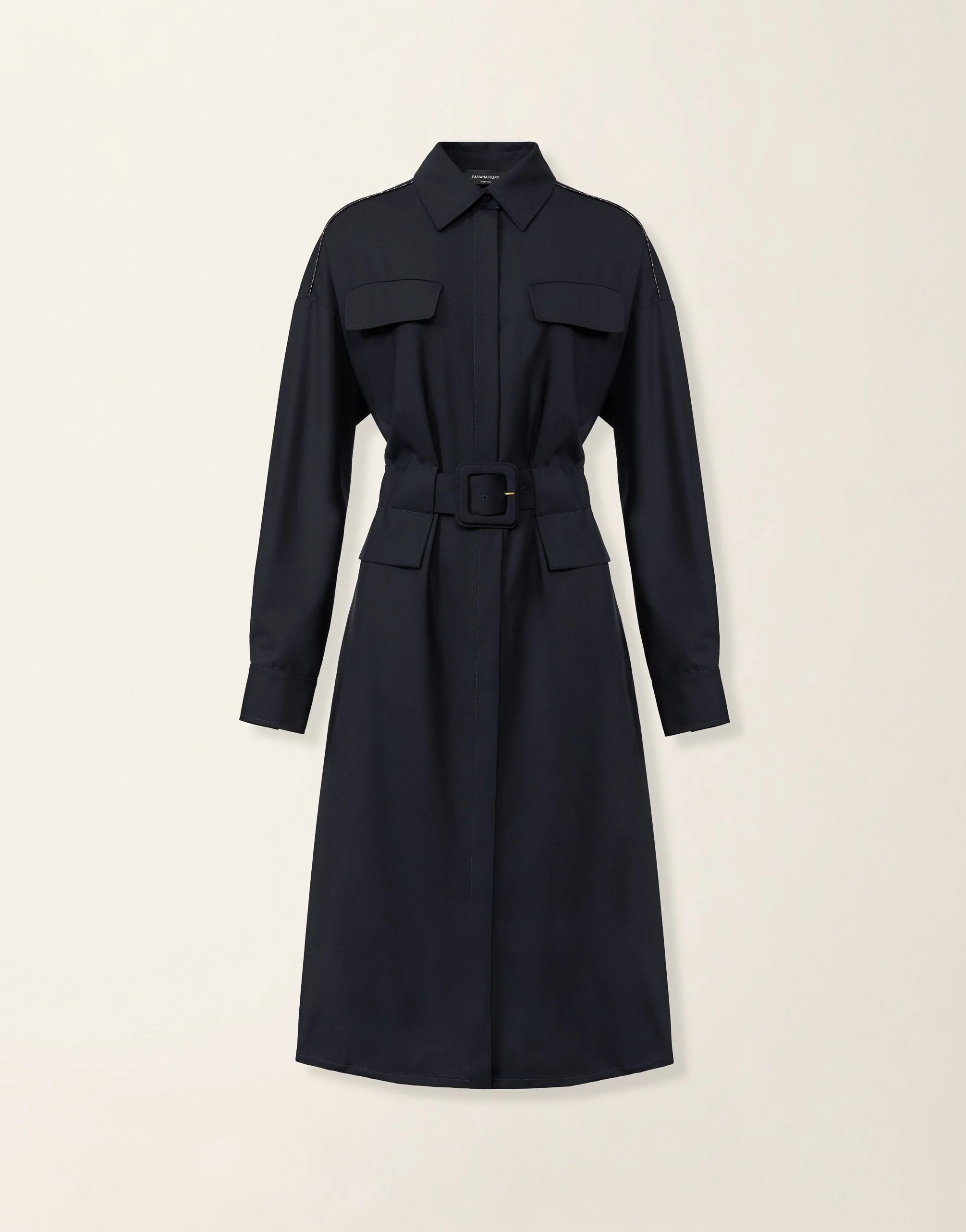 Sahariana dress in cool wool - 1