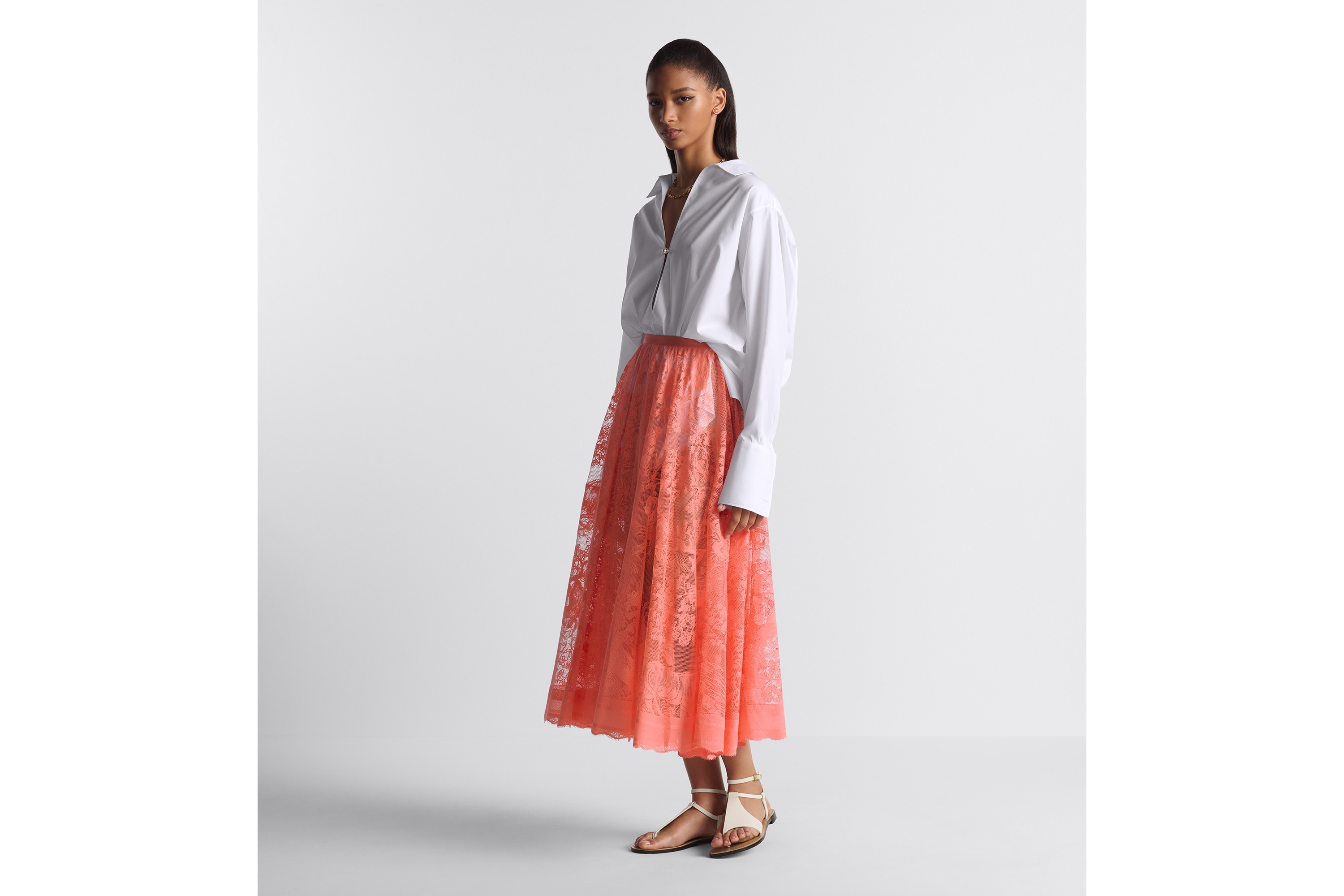 Dior FLARED MID-LENGTH SKIRT 関税込 ディオールの期間限定割引 Dior Dioriviera Flared Mid-Length Skirt | REVERSIBLE