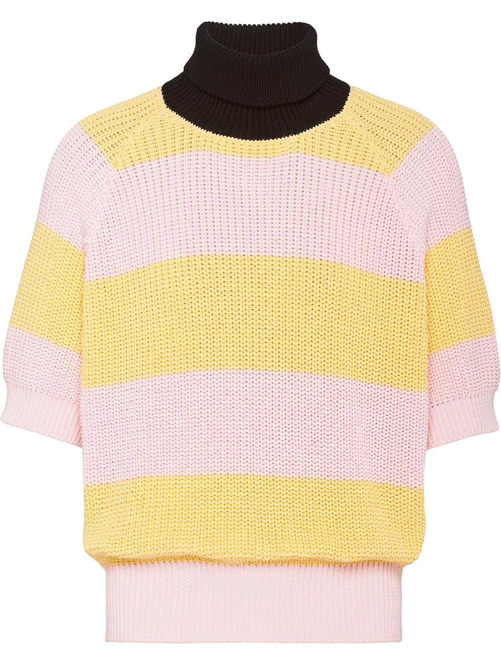 turtle neck striped jumper - 1