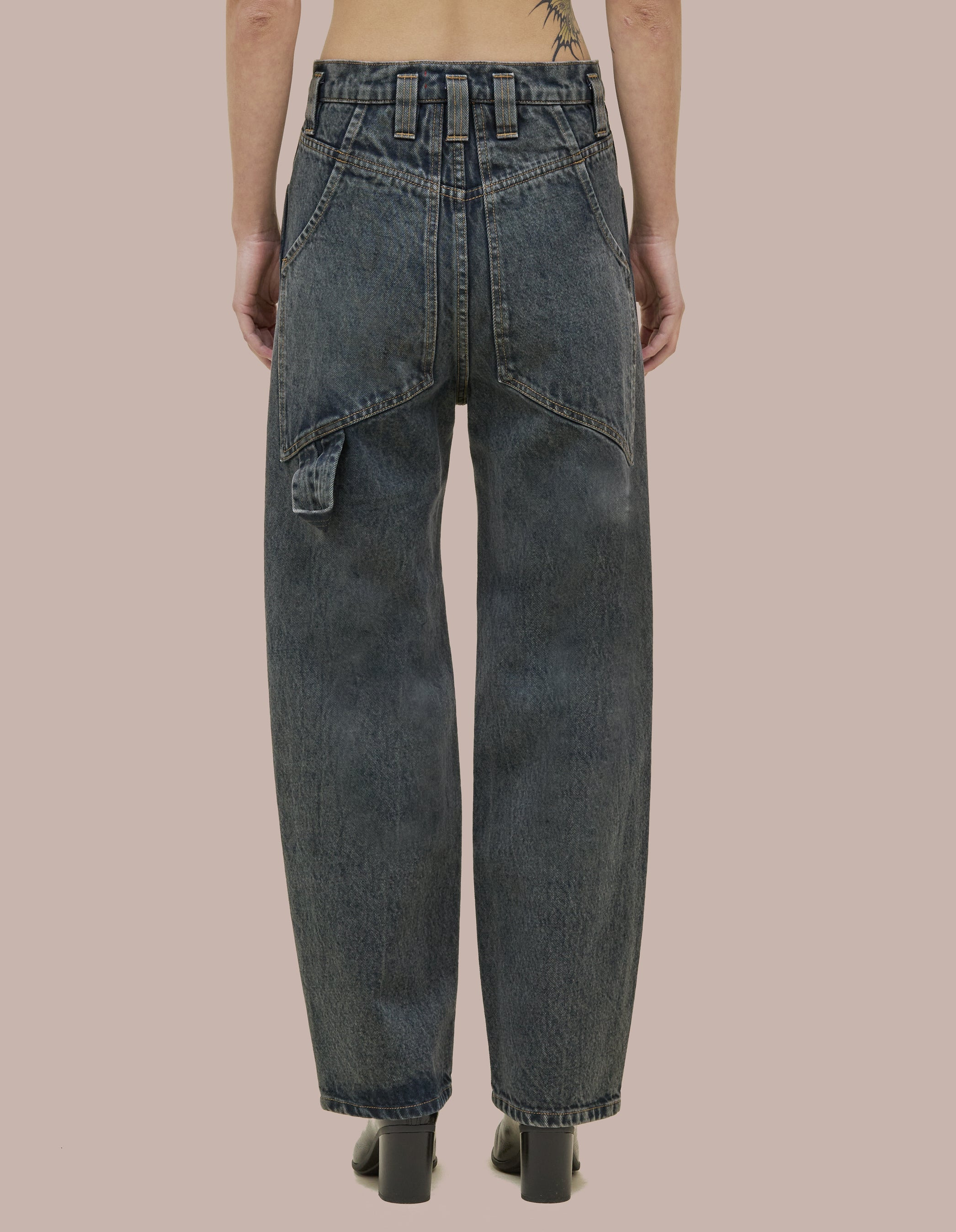 DOUBLE KNEE BAGGY JEAN - 4