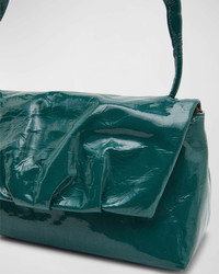 Dries Van Noten Small Flap Patent Leather Shoulder Bag | REVERSIBLE