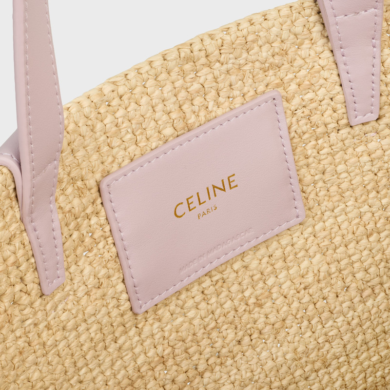 TEEN SUPPLE CELINE CLASSIC PANIER IN Raffia and calfskin 4