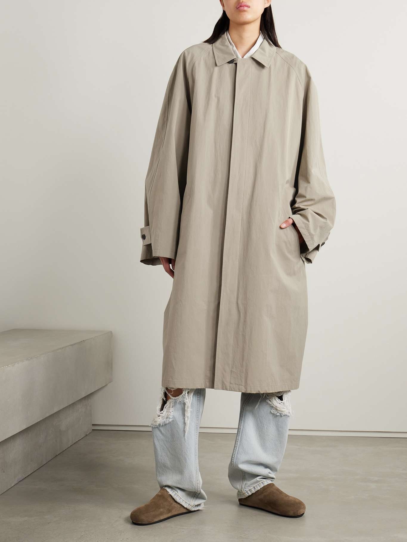 Flemming washed-cotton trench coat - 3