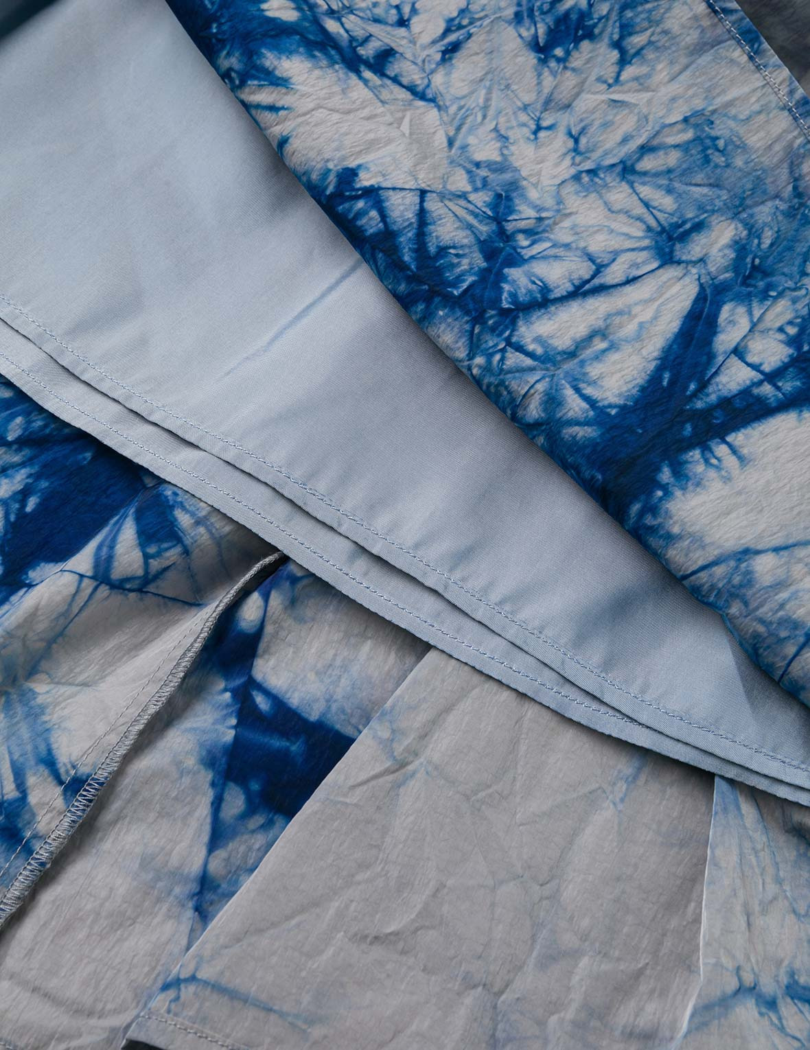 Tie-dye Seagull-inspired Asymmetrical Ruffles Oversized Midi Skirt - 9