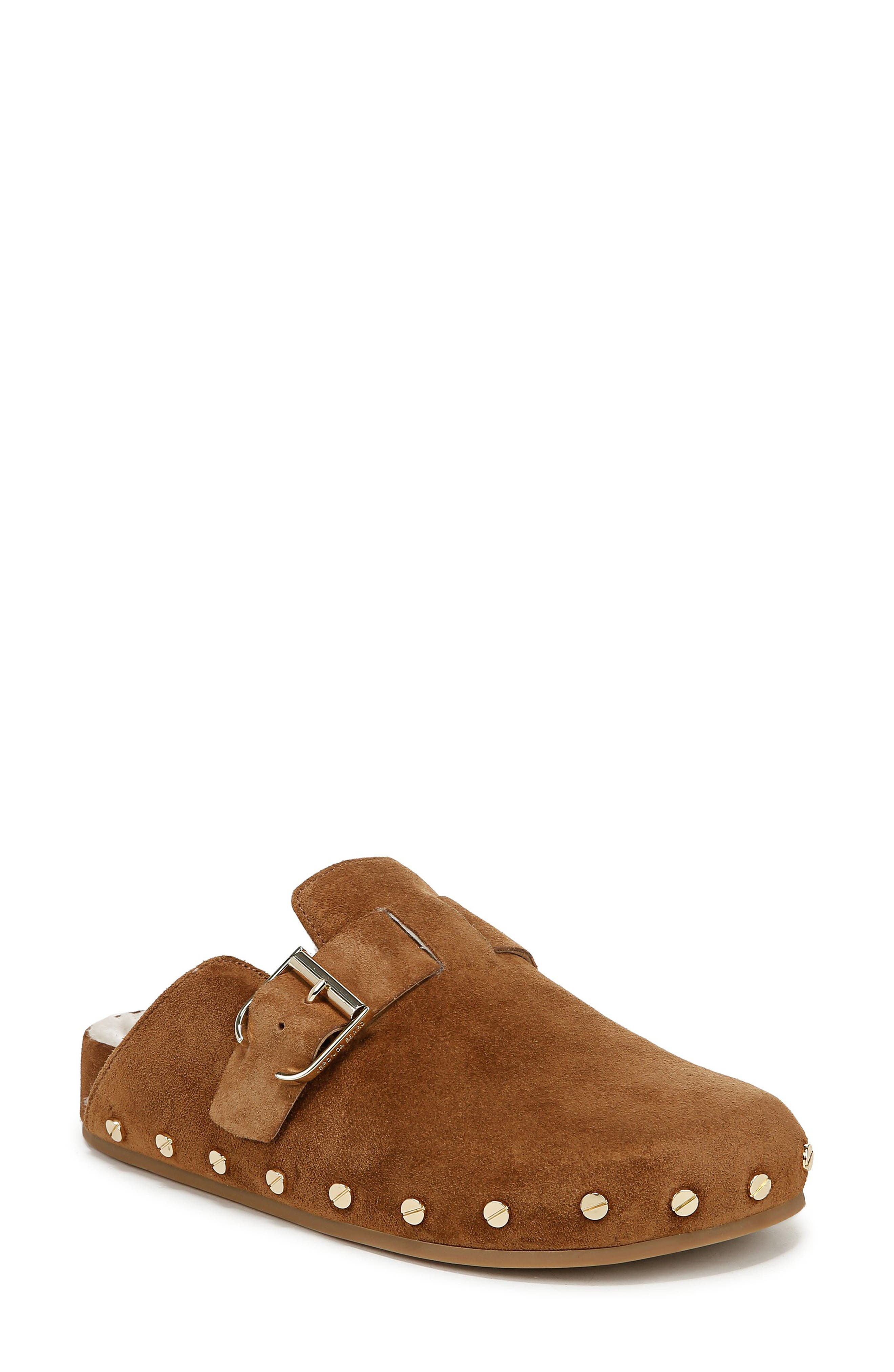 Veronica Beard Fern 2 Genuine Shearling Clog in Caramel at Nordstrom - 1