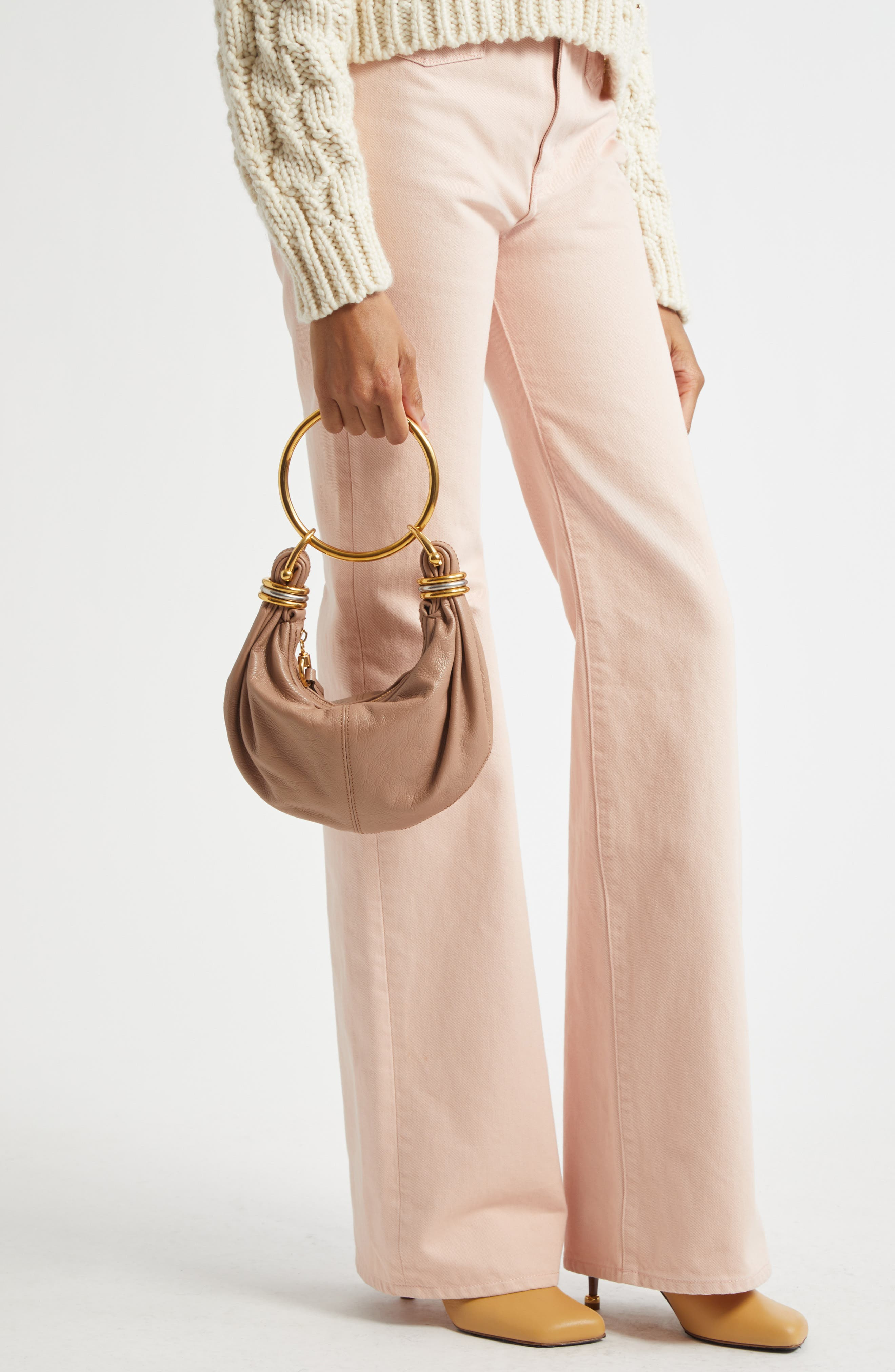 Chloé Mini Bracelet Leather Hobo Bag in Woodrose at Nordstrom - 2