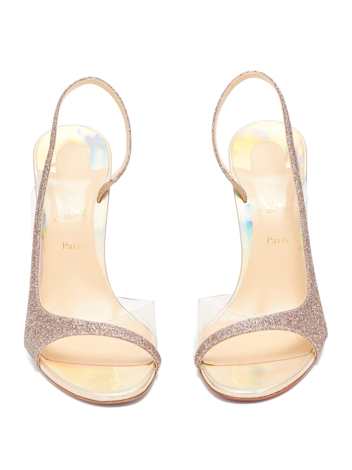 Optisling 100 glittered-strap sandals - 5