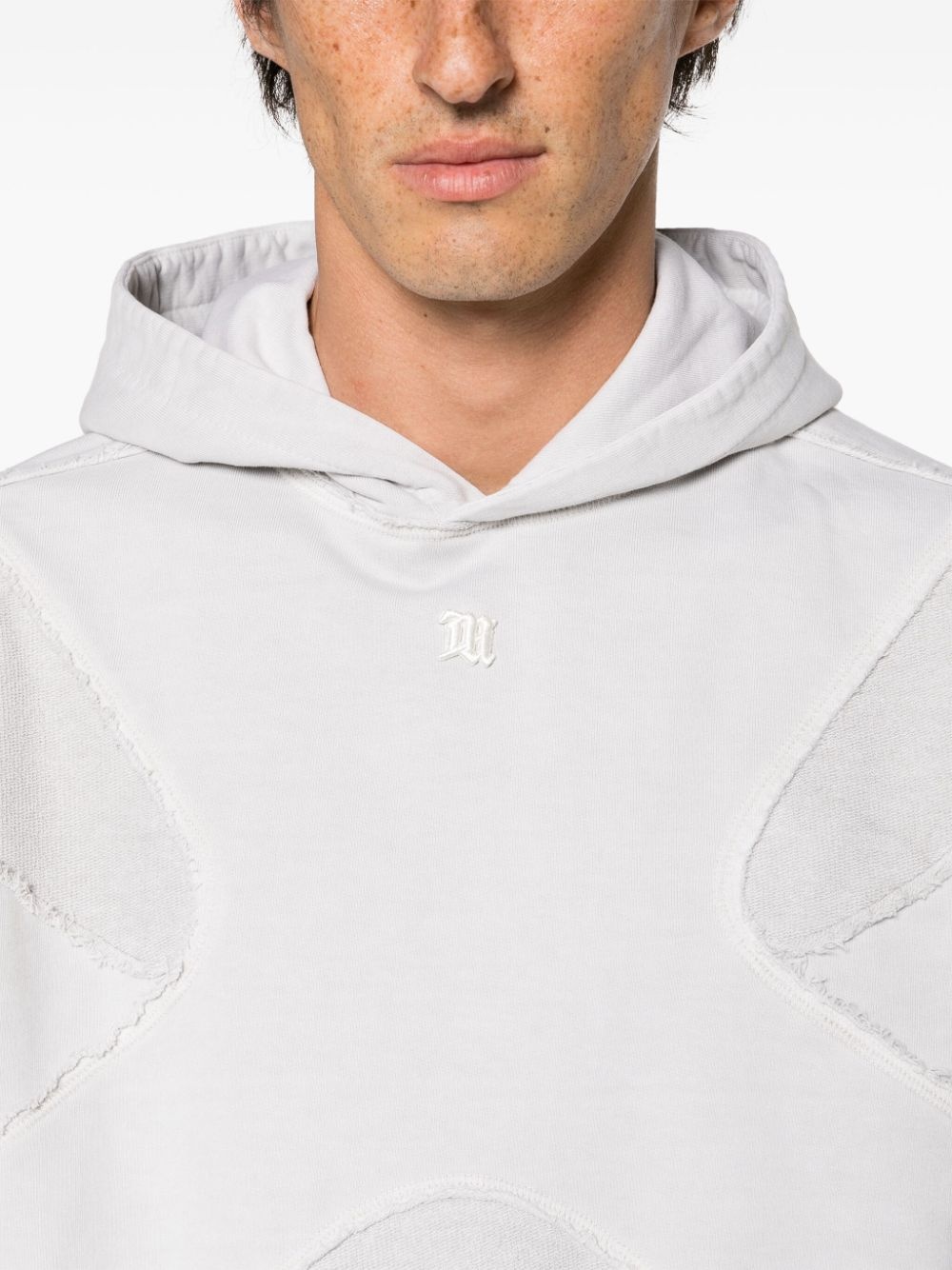 patchwork jersey hoodie - 5