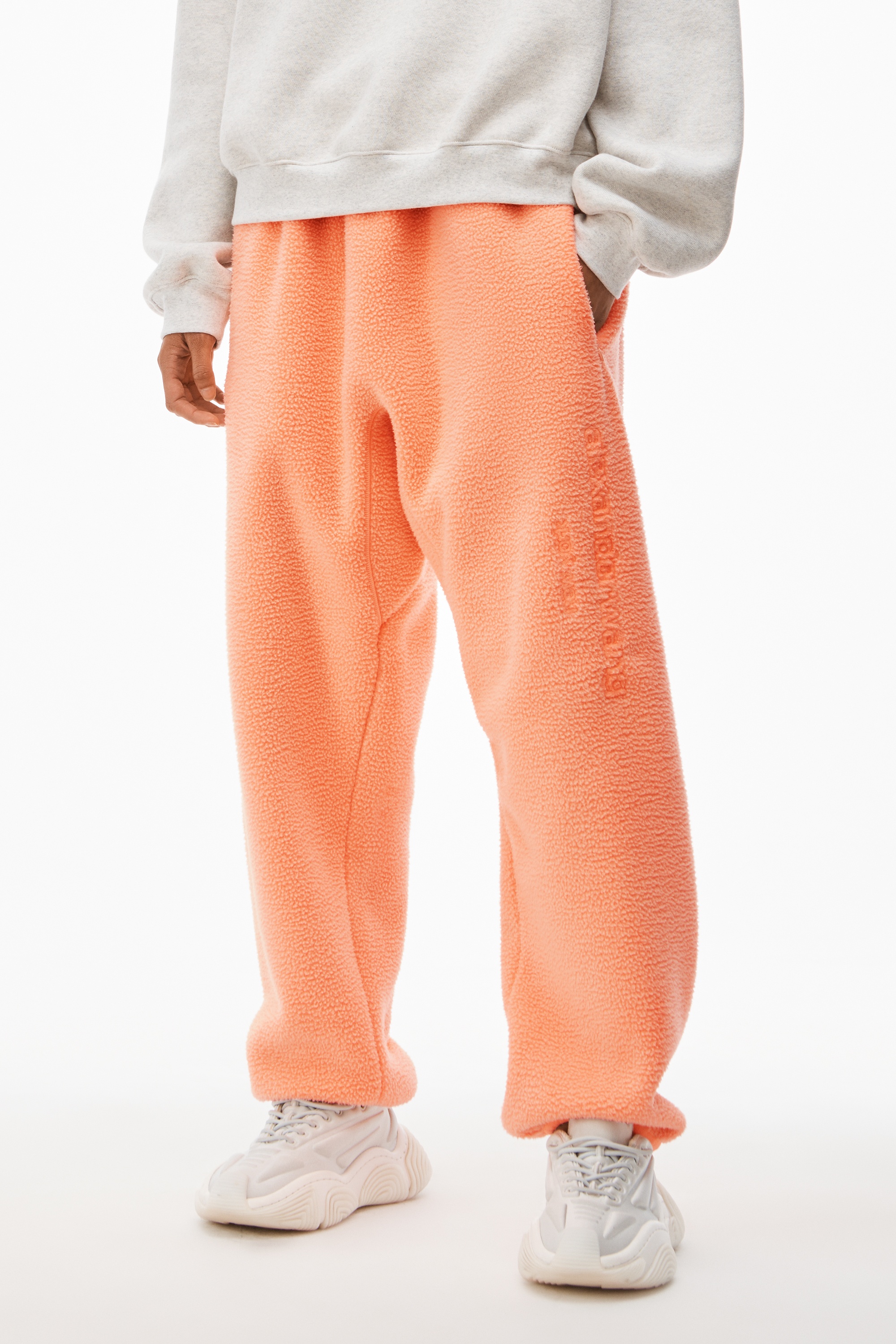 EMBOSSED LOGO SWEATPANT IN TEDDY FLEECE - 3