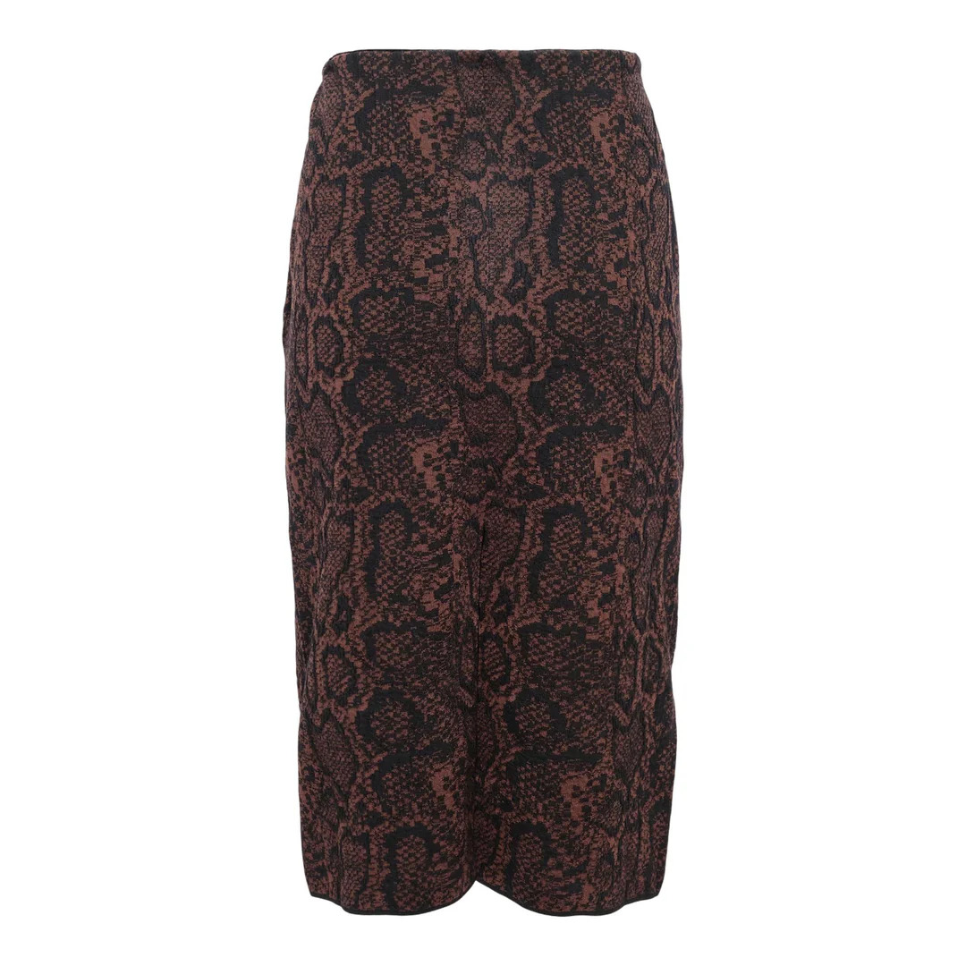 Textured Snake Jacquard Skirt - 2