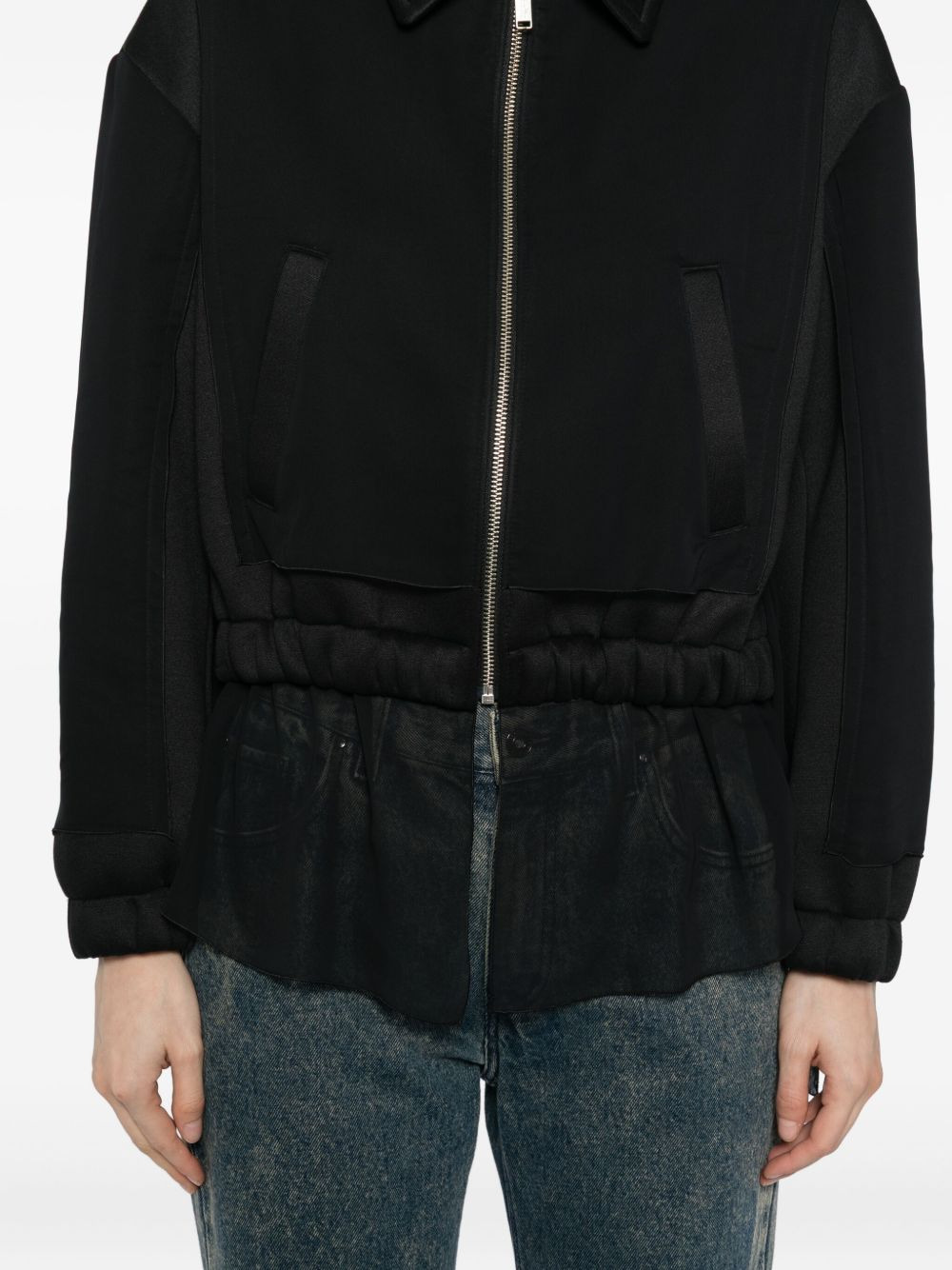 elastic-waist zip-front jacket - 5
