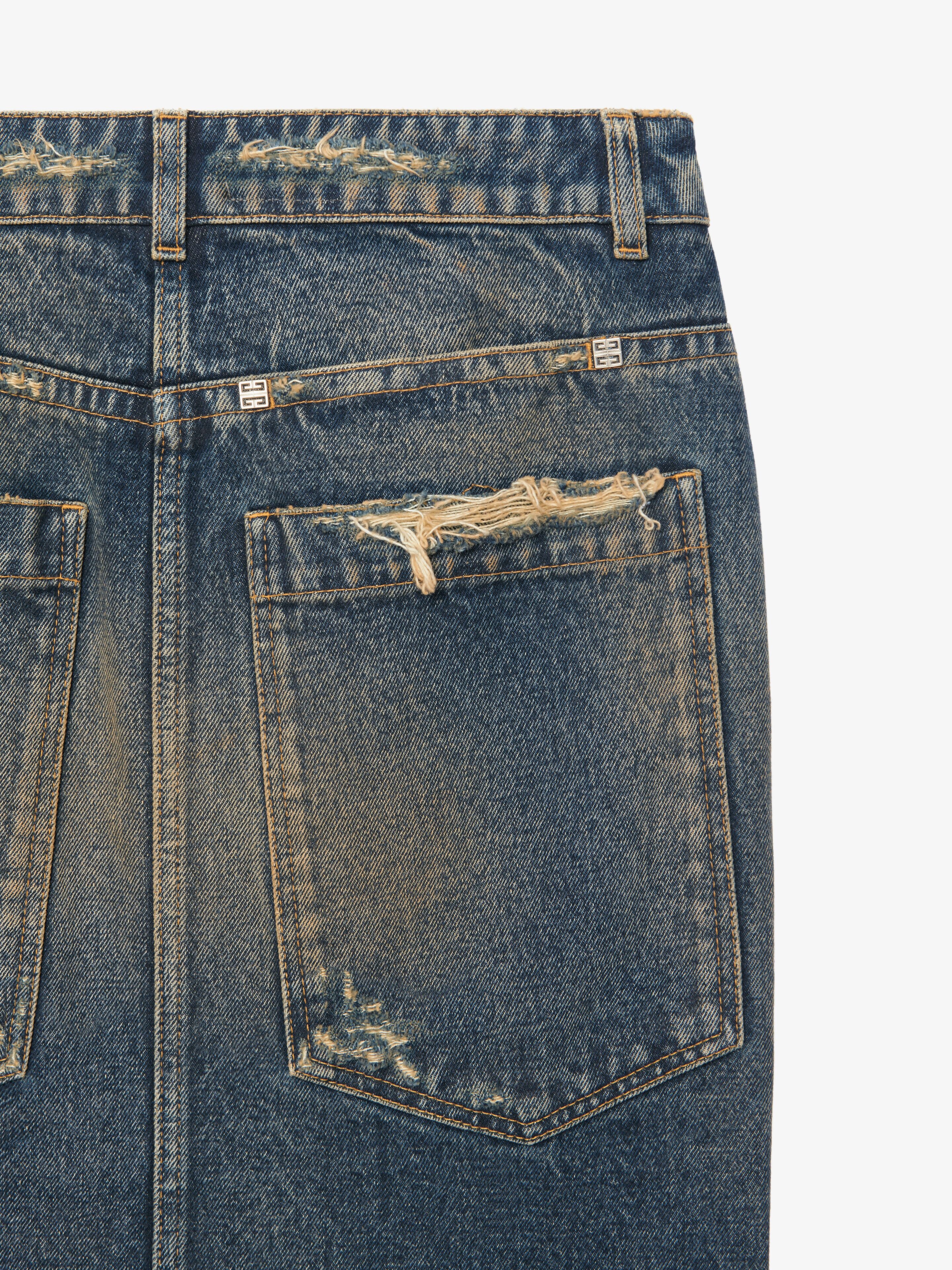 SKIRT IN DENIM WITH PATCHES - 5