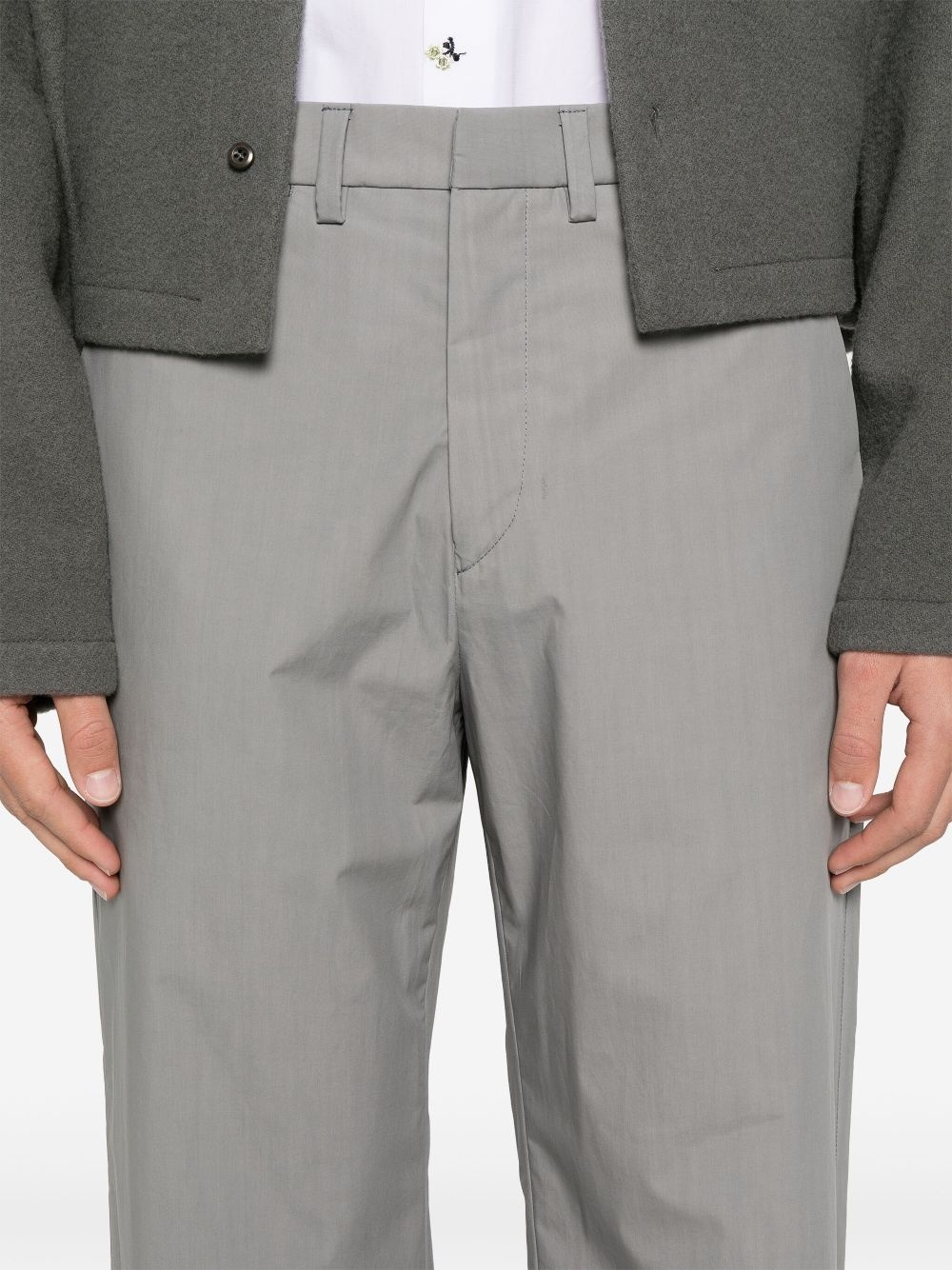 waxed poplin trousers - 5