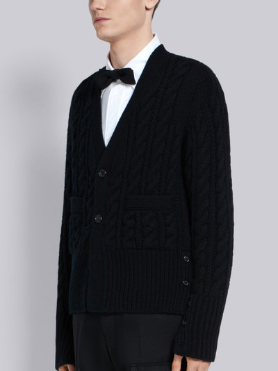 Thom Browne Aran Cable Cashmere Cardigan outlook