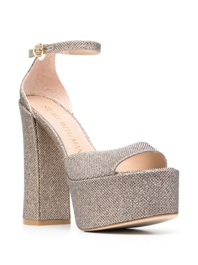 Stuart Weitzman 155mm glittered platform sandals outlook