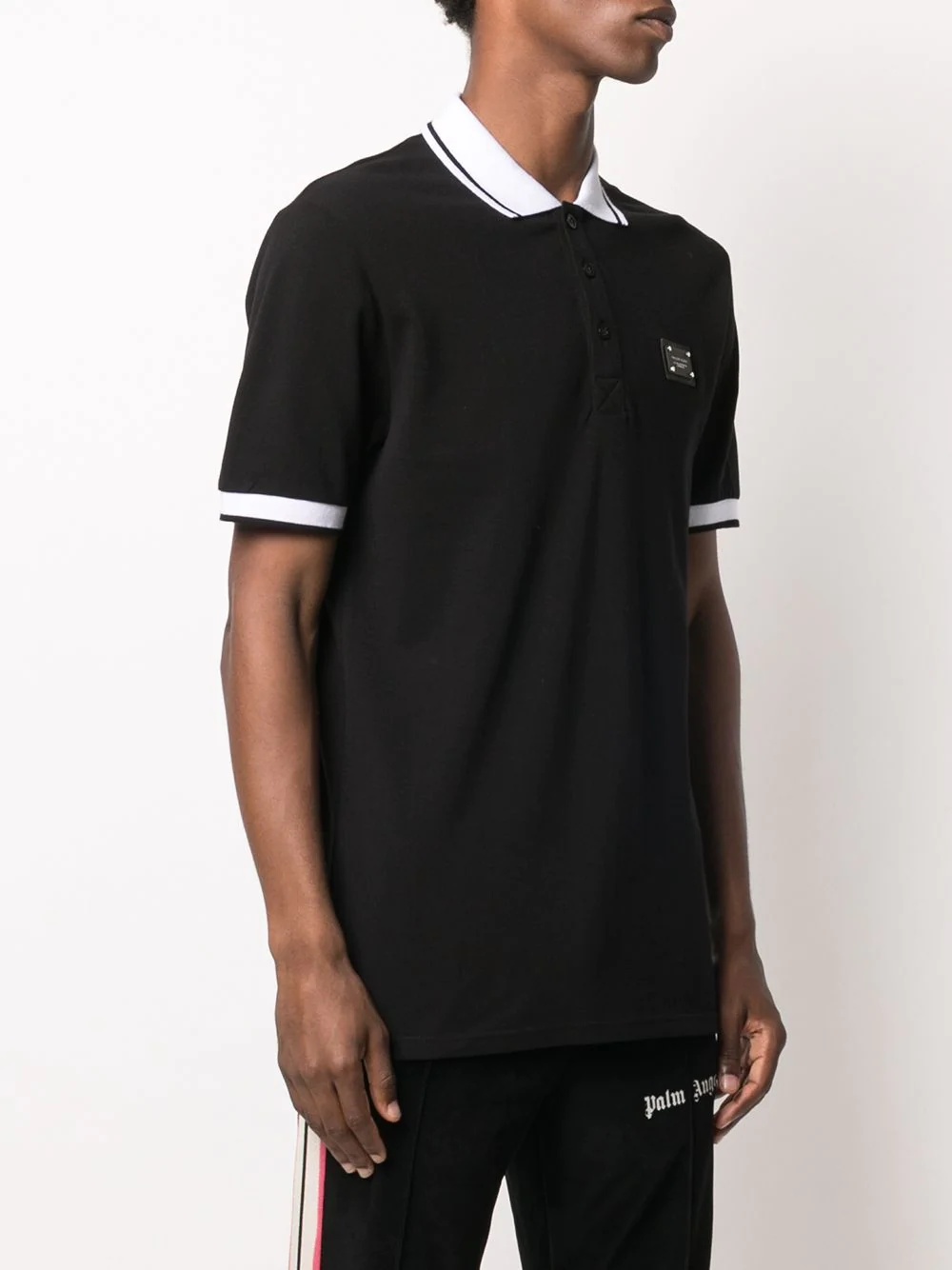 logo patch polo shirt - 3