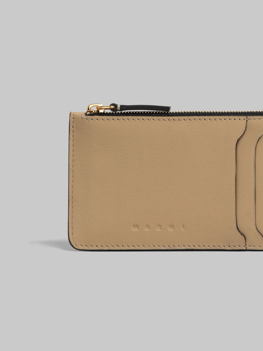 BEIGE LEATHER CARD CASE - 4