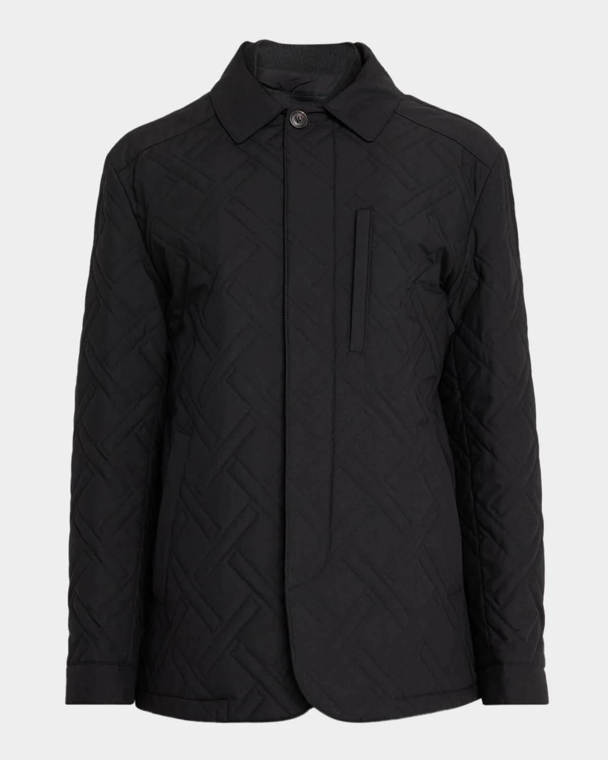 Men & apos;s Geometric Quilted Jacket - 1