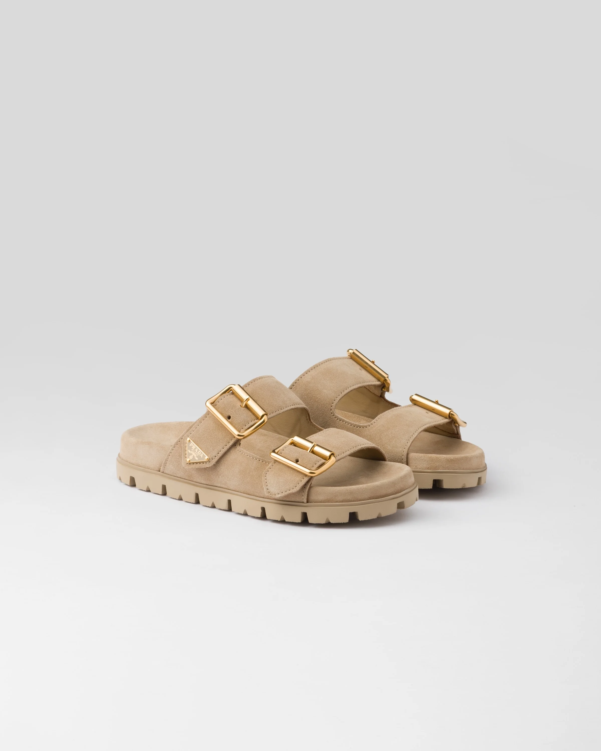 Suede strap slides - 1