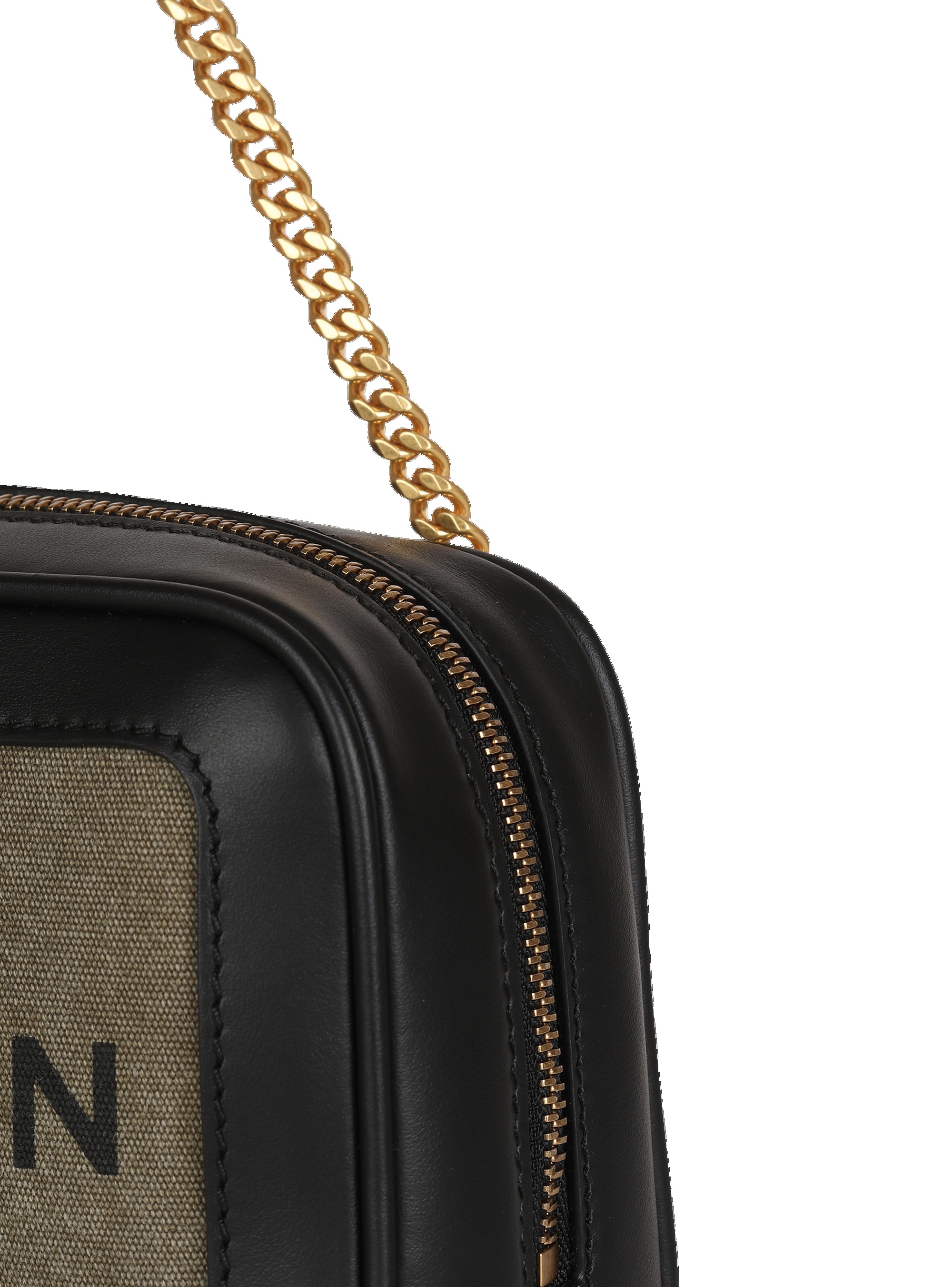 Small-sized canvas B-Army bag with leather panels - 8