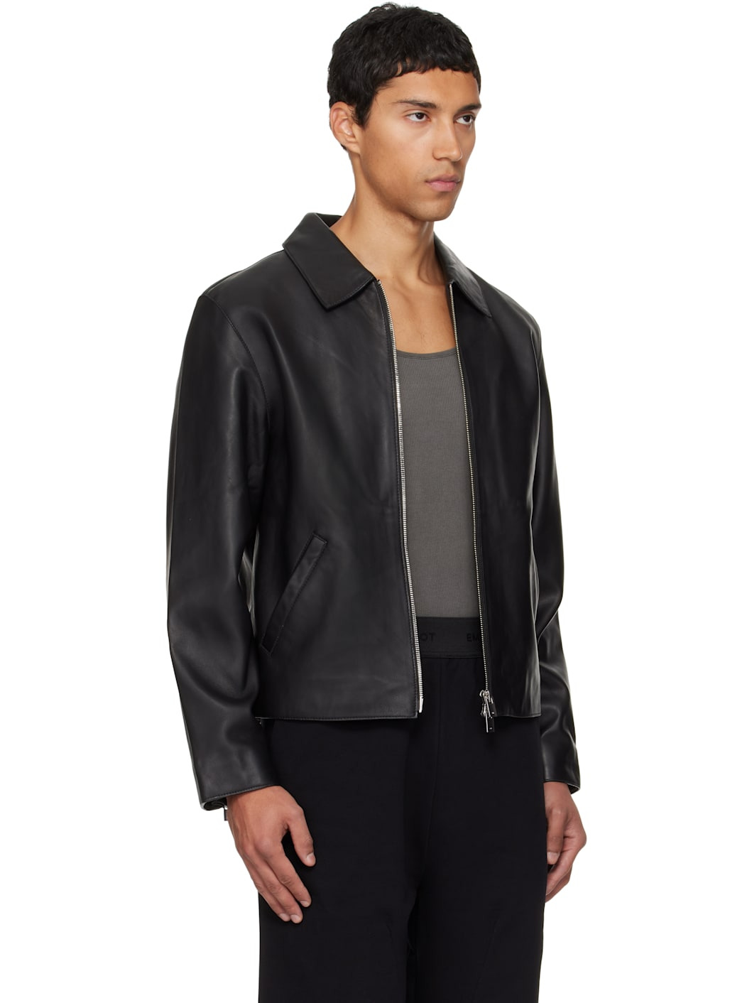Black Radiant Leather Jacket - 2