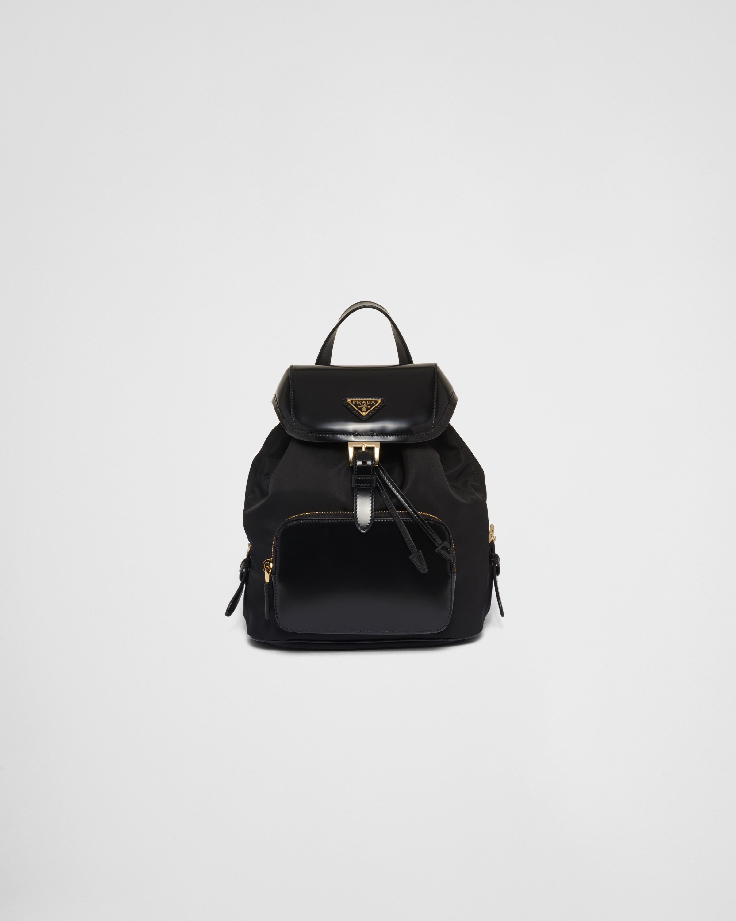 Medium Re-Nylon and brushed leather backpack - 1