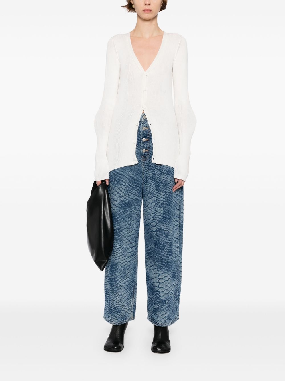 elbow-patches cardigan - 2