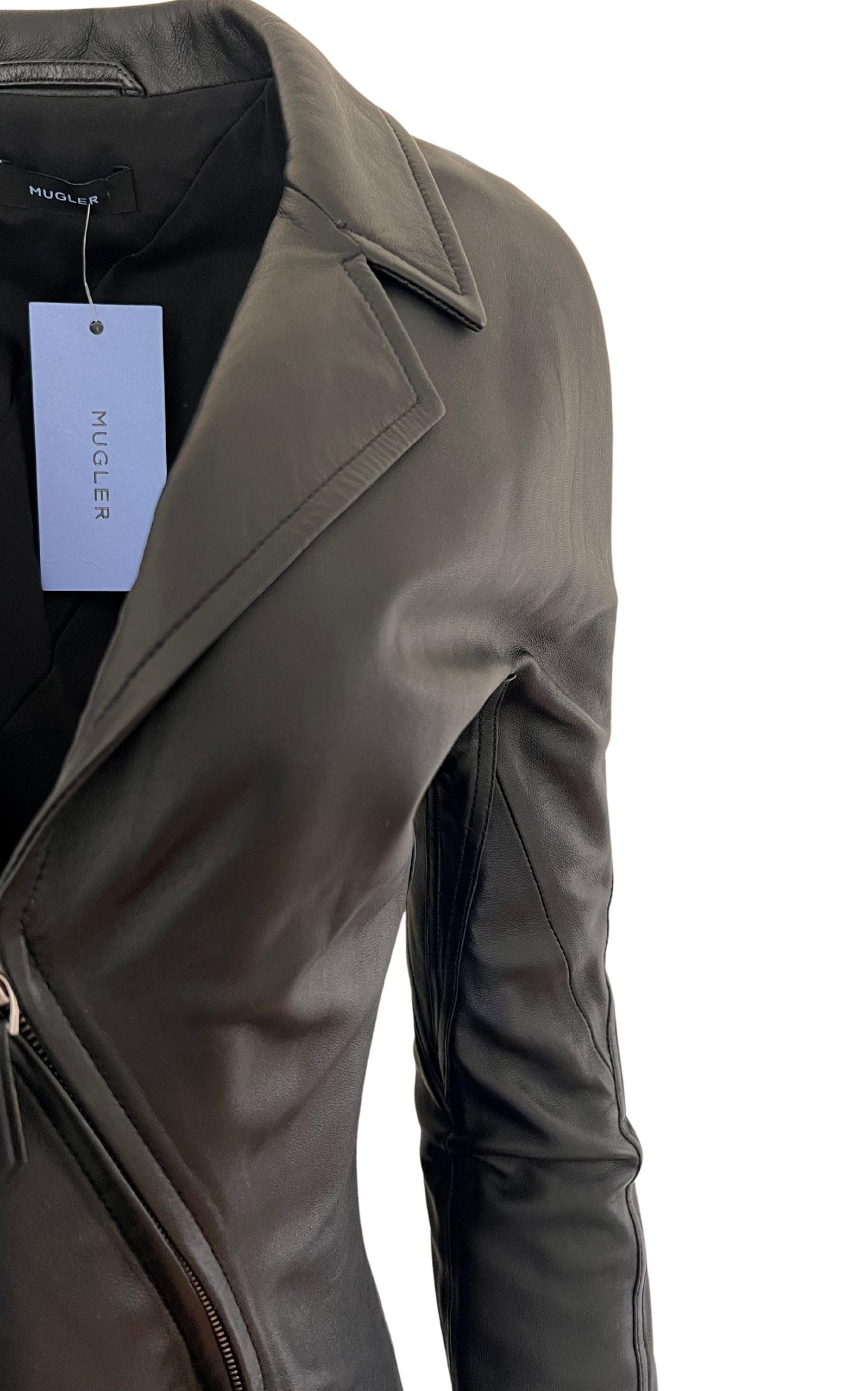 Runway Leather Dress Zip Closure - 9