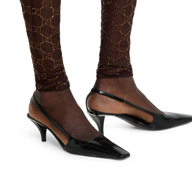 GUCCI Women's slingback with crystal logo outlook