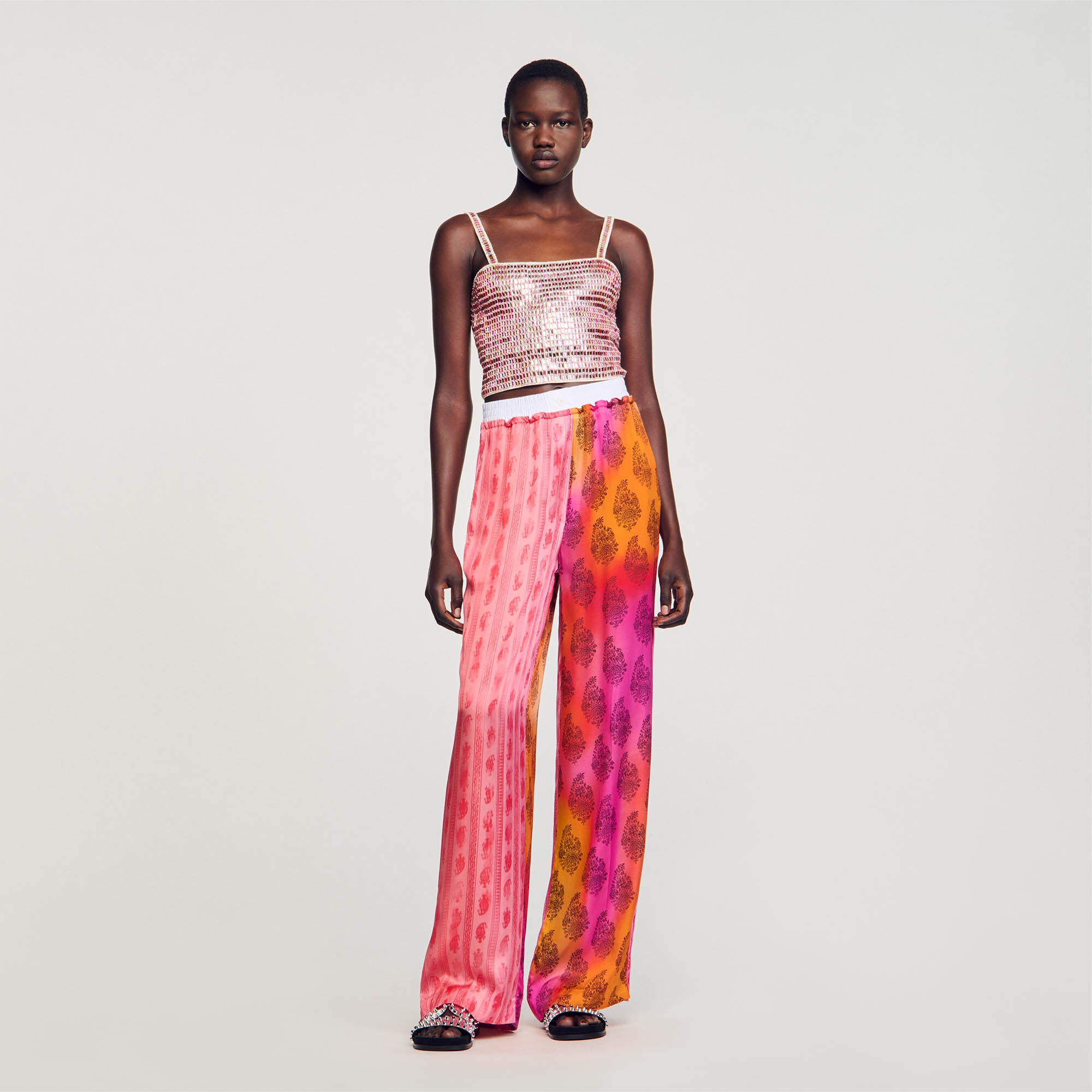 WIDE-LEG PATTERNED TROUSERS - 3