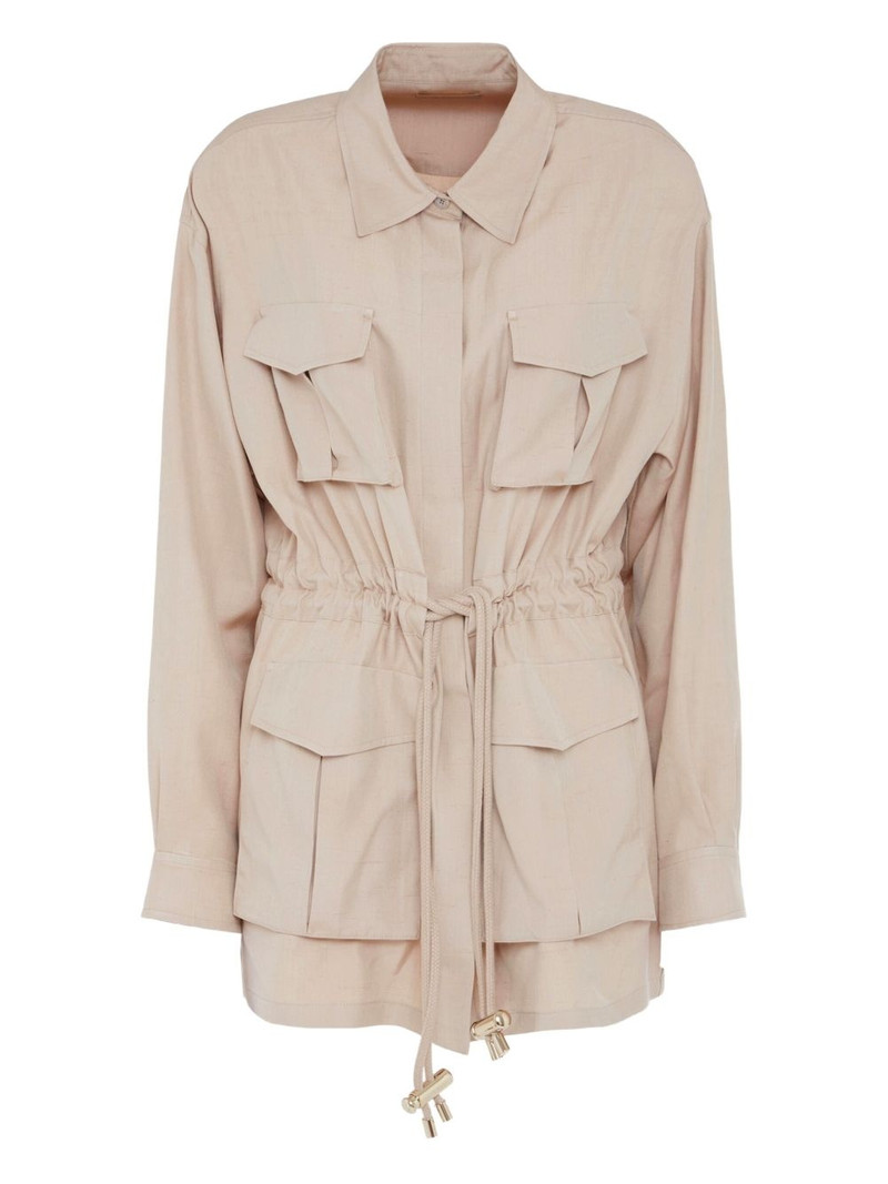 drawstring-waist jacket 1