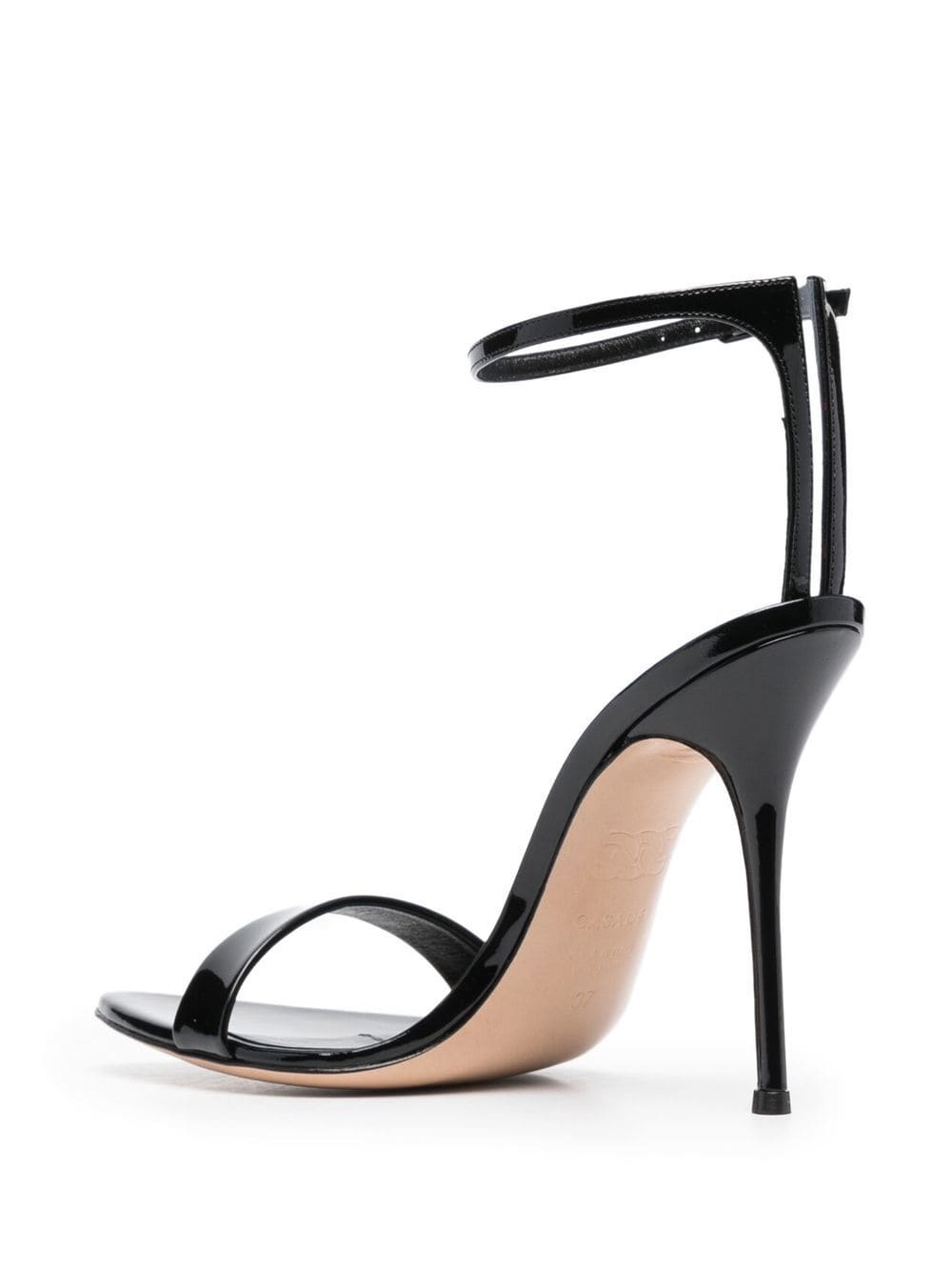 patent leather 115mm sandals - 3