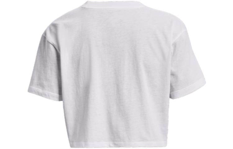 (WMNS) Under Armour Branded Logo Crop T-shirt White' 1376751-100 - 2