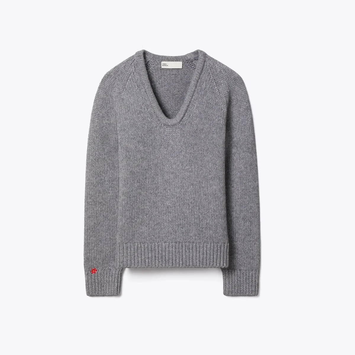 Merino Wool U-Neck Sweater - 1