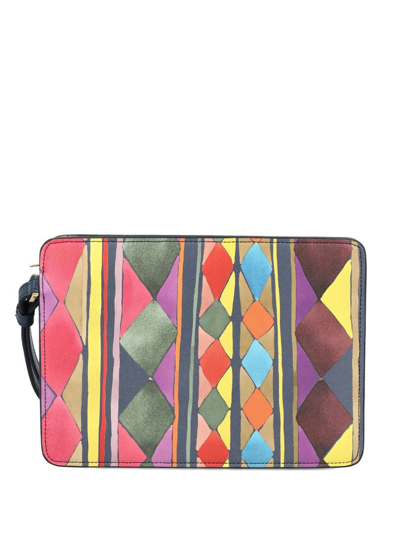 geometric-pattern clutch bag 1