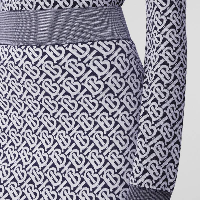 Monogram Wool Blend Jacquard Mini Skirt 3