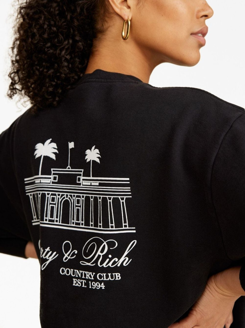 Sporty & Rich logo-print cotton sweatshirt outlook