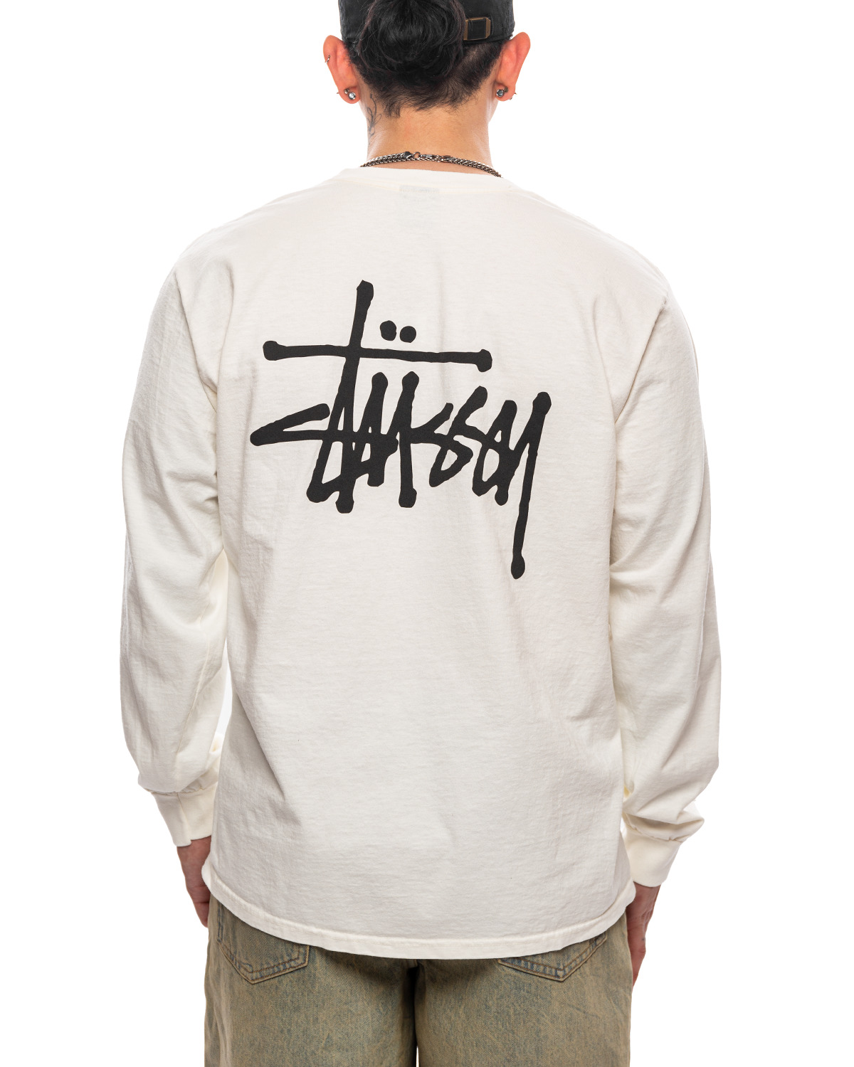 Basic Stussy Pigment Dyed LS Tee 'Natural' - 3