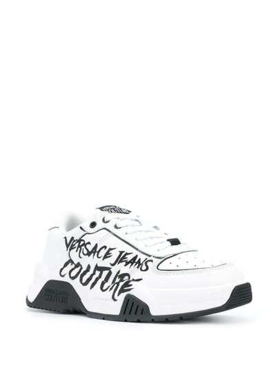 VERSACE JEANS COUTURE logo print trainers outlook