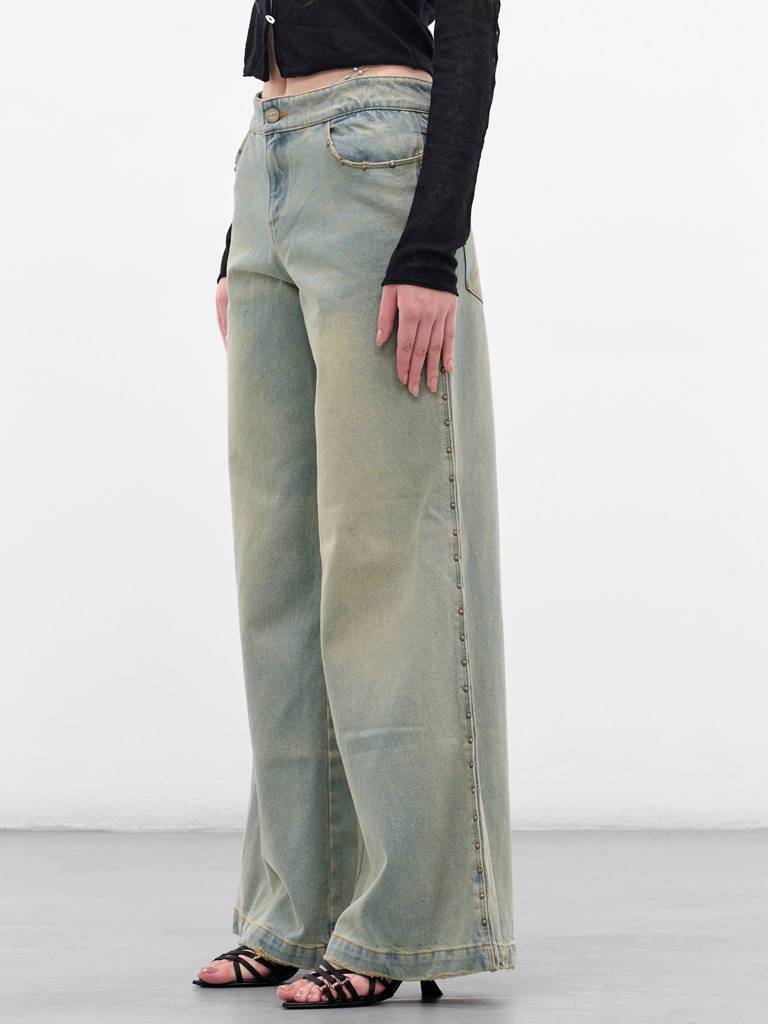 Blue G-String Baggy Denim Jeans - 2