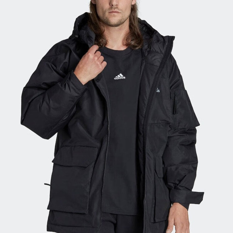 adidas adidas Black D11 Down Parka HK6665 outlook