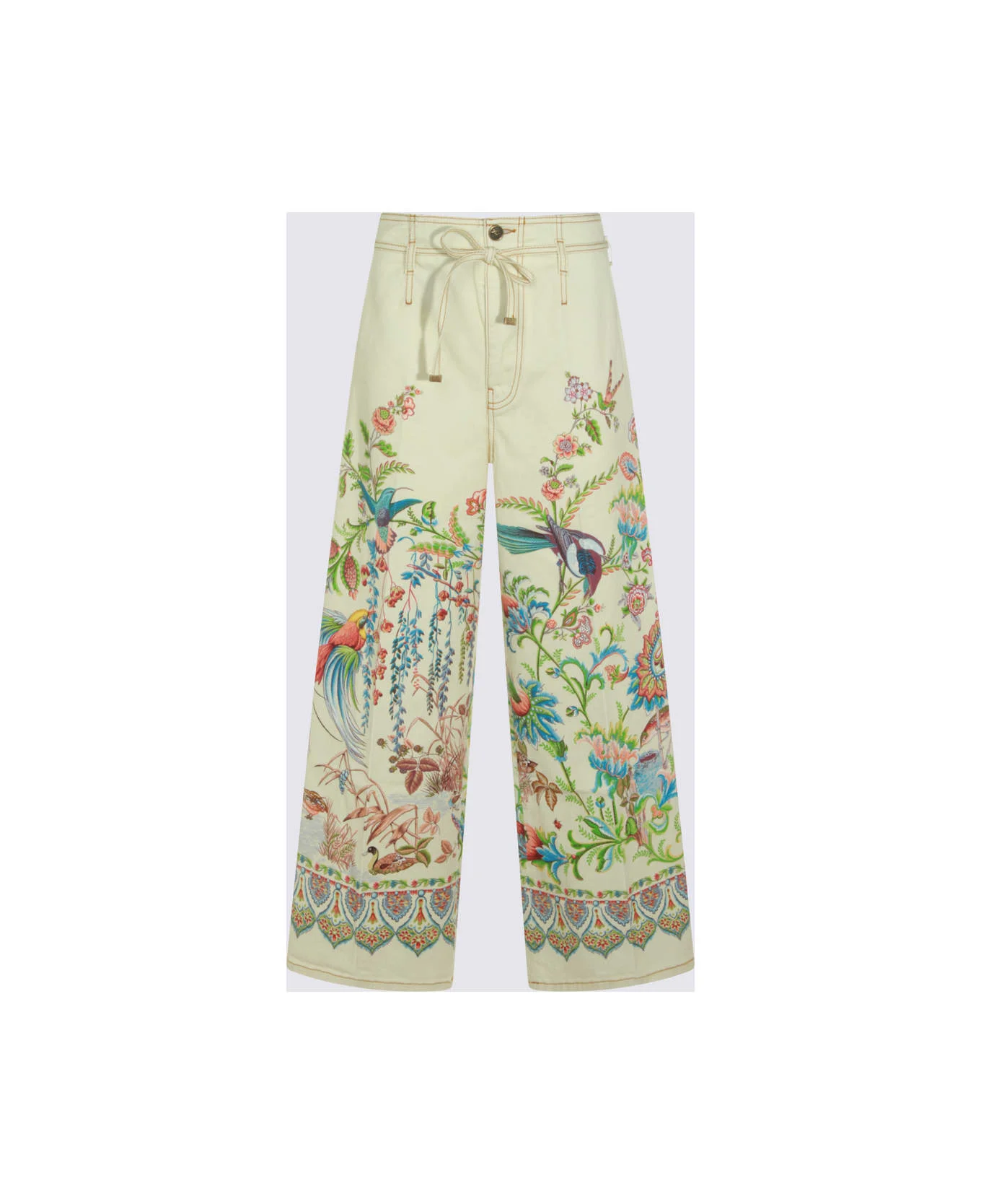 Multicolor Cotton Jeans - 1