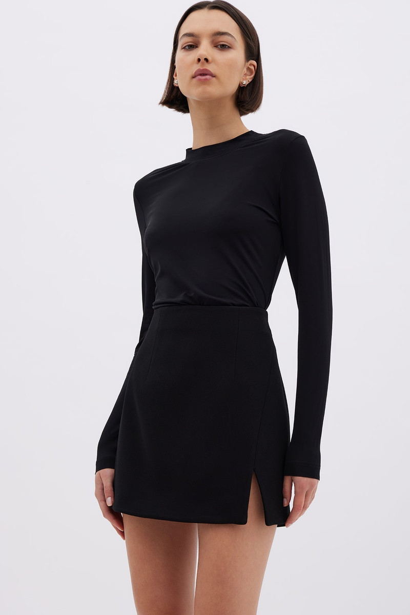 RACHEL GILBERT RICK LONG SLEEVE TOP - BLACK outlook