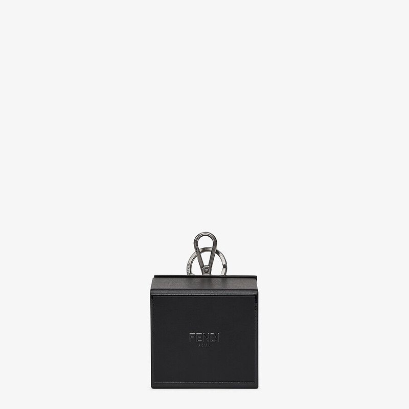 Black leather key ring 1