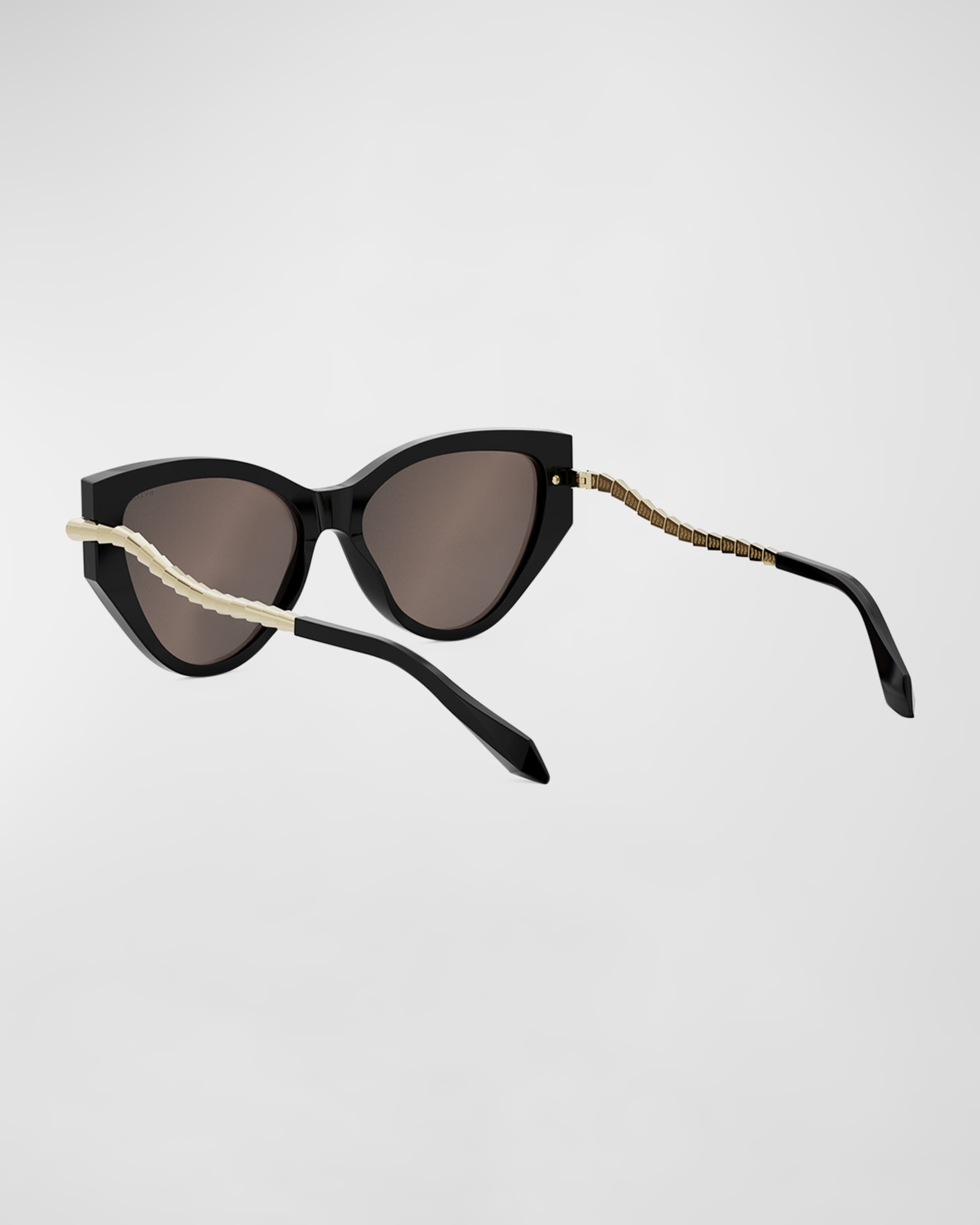 Wavy Acetate & Metal Cat-Eye Sunglasses - 2