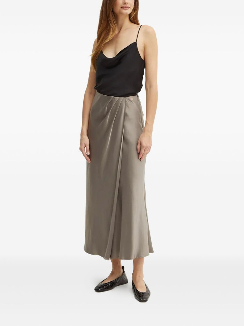 GUESS USA draped-detail midi skirt outlook